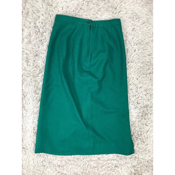 PENDLETON Long Green Wool Skirt Lined Women's Size 10 - Picture 1 of 5